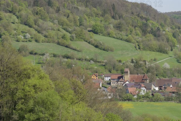 Middle Jagst valley near Unterregenbach, Langenburg-Unterregenbach, Langenburg an der Jagst,