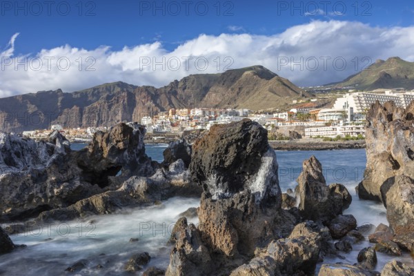 Rock formations on the coast near La Arena, Tenerife