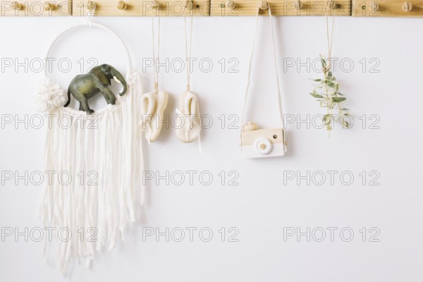 Baby shoes toy camera nursery decorations