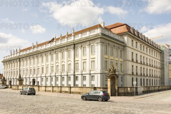 ANSBACH, GERMANY - AUGUST 22: The Margrave's Palace palace in Ansbach, Germany on August 22, 2017.