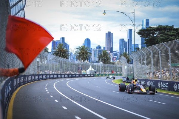 MELBOURNE, AUSTRALIA, APRIL 9: Practice 3 is red flagged at the 2022 Australian Formula 1 Grand