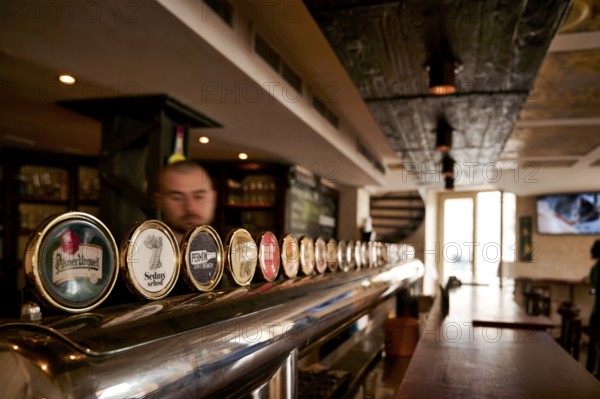 Prague Czech Republic. An historical beer house in old town