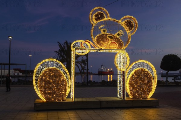 Puerto del Rosario, Fuerteventura, Christmas lights