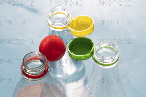 Single-use plastic caps also called SUP or tethered caps