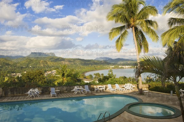 El Castillo Hotel, El-Yunque-Gebirque, Baracoa, Guantanamo Province, Cuba, Swimming Pool, Central