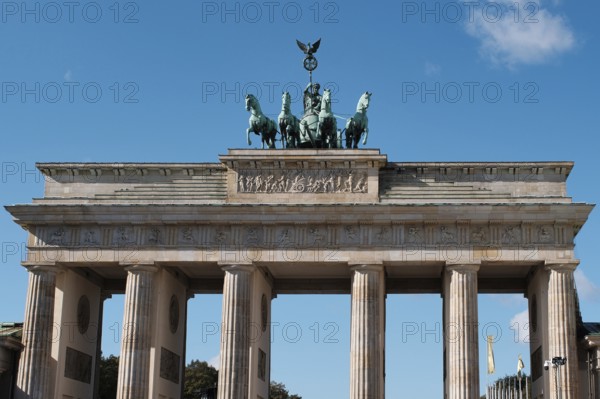 Brandenburg Tor in Berlin with Quadriga, Berlin, Germany, Europe