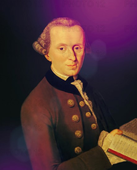 Immanuel Kant, 1724, 1804, German philosopher of the Enlightenment, digital edited according to
