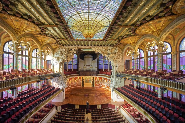 Barcelona. Catalonia. Spain. Palau de la musica catalana concert hall