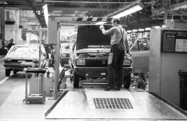 Production of the Golf at the VW plant on 10. 05. 1979 in Wolfsburg, Germany, Europe