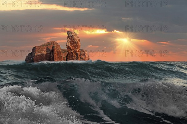 Long Anna in the Storm, North Sea Island Helgoland
