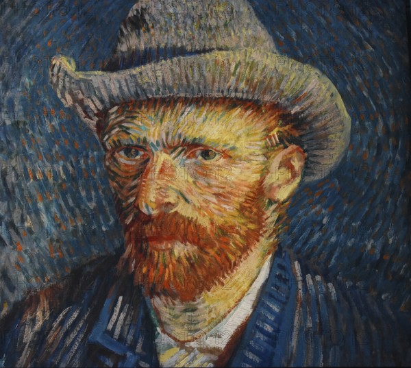 Amsterdam, Netherlands. January 20, 2024. Self-portraits of Vincent van Gogh