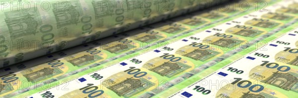 100 euro bills are printed