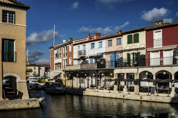 Canals and boats of Port Grimaud village in France
