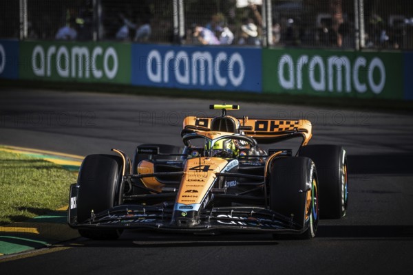 MELBOURNE, AUSTRALIA, APRIL 2: Lando Norris of Great Britain drives the McLaren MCL36 on race day