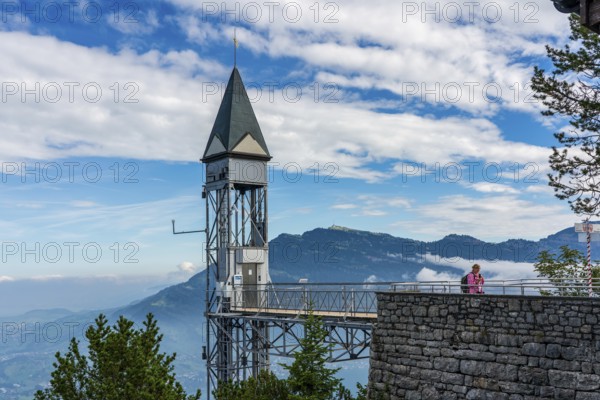 Hammetschwand elevator, Europe's highest free-standing open-air elevator in Switzerland