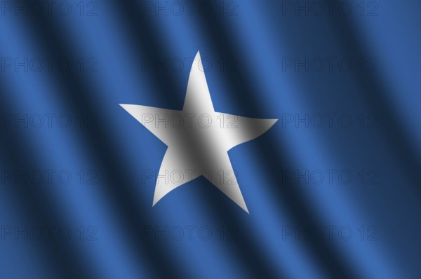 The Somalia flag flying in the wind