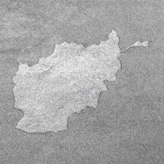 Map of Afghanistan, silver background, map background