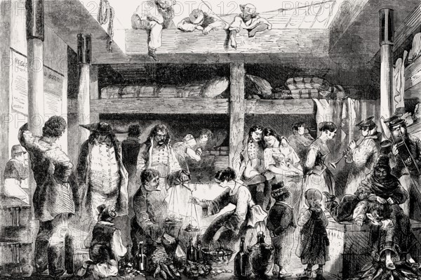 German Emigration, port of Le Havre, Normandy, France, 1857, Europe
