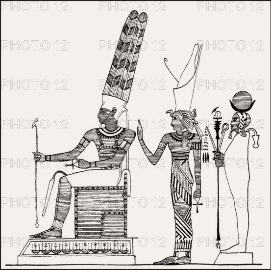 Amun, Isis and Khonsu, major deities in ancient Egyptian religion