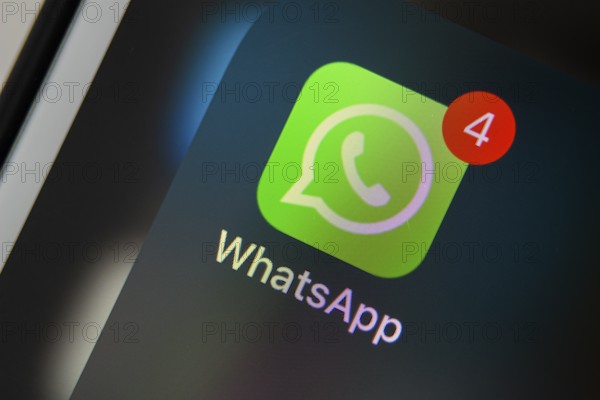 Calgary, Alberta. Canada Dec 12, 2019. Close up of the WhatsApp app. WhatsApp dark mode secretly