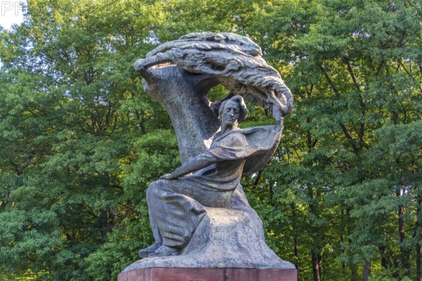 Frederic Chopin Monument in Lazienki Park, Warsaw, Poland, Europe