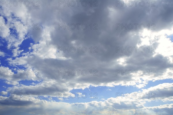 Stormy sky with gray clouds on the afternoon