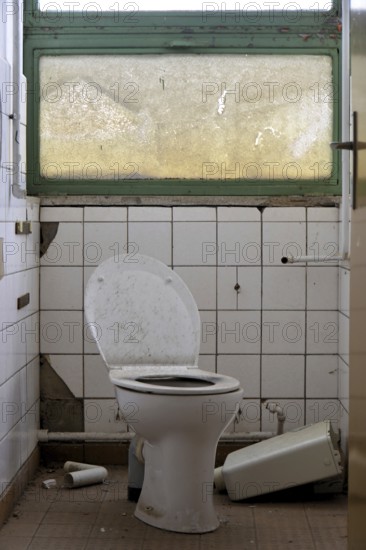 Toilet in a disused factory