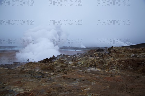 Steam spring in Reykjadalur, Iceland, Europe