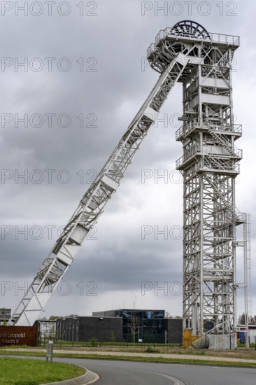 Mining tower of the colliery Fuerst Leopold, Dorsten, Germany, Europe