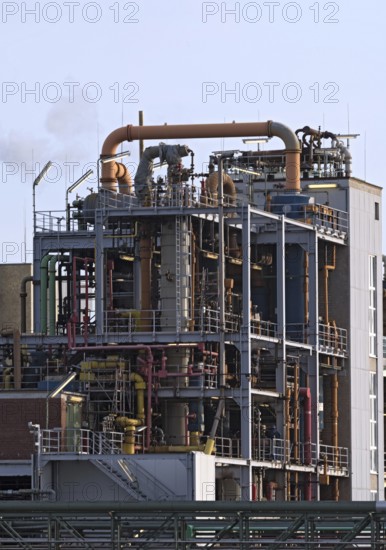 Colorful piping and many piping systems of a chemical plant