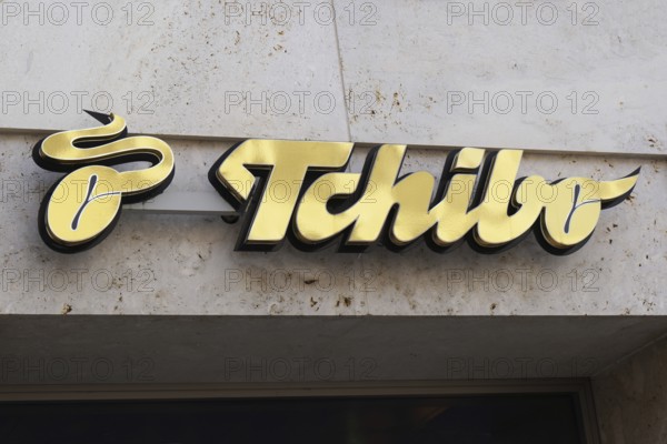 Hannover, Germany - March 02, 2020: Tchibo logo store sign at local branch of german coffee retail