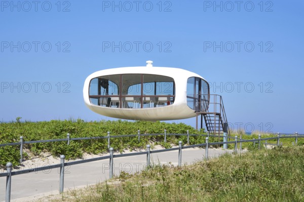 Former rescue tower, beach watch tower, by the architect Ulrich Müther, Müther Tower, modern