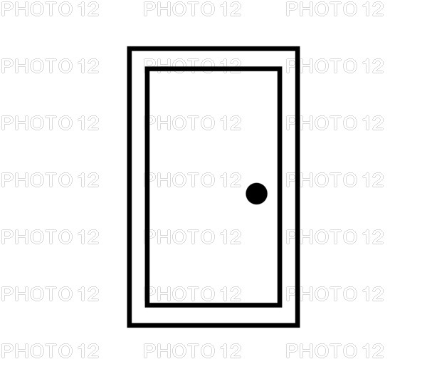 Dressing door icon illustrated in vector on white background