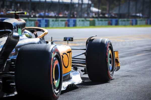 MELBOURNE, AUSTRALIA, APRIL 10: Lando Norris of McLaren F1 Team before the start of the 2022
