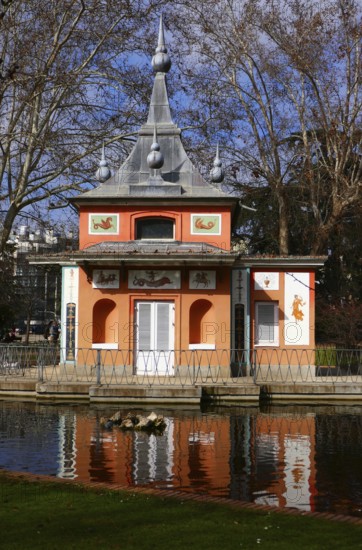 Casita del Pescador in the Retiro Park Madrid in Spain