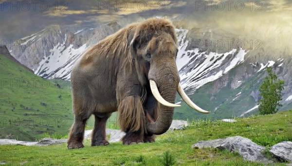 AI generated, animal, animals, mammal, mammals, biotope, habitat, a, individual animal, foraging,