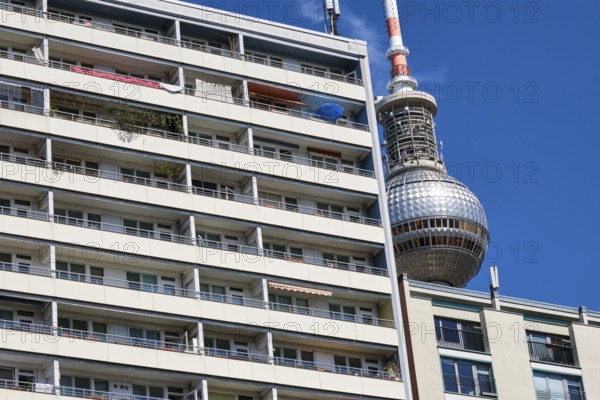 Social housing with the Berlin TV tower in the background