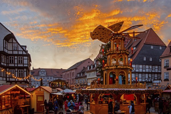 Christmas Market Quedlinburg Harz Evening Atmosphere