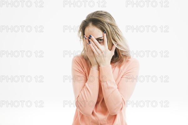 Embarrassed woman
