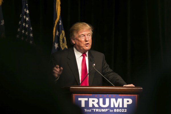 21 February 2016: Republican Presidential candidate Donald Trump speaks to several thousand