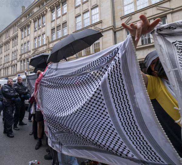Germany, Berlin, 22 May 2024, Pro-Palestine demonstrators occupy HU building, social science