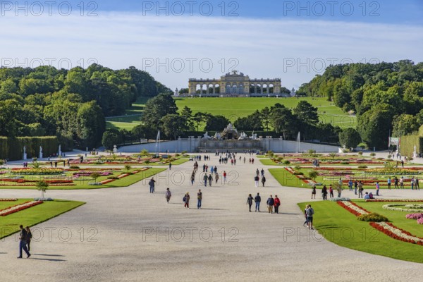 Gardens of Schönbrunn Palace in Vienna, Austria, Europe