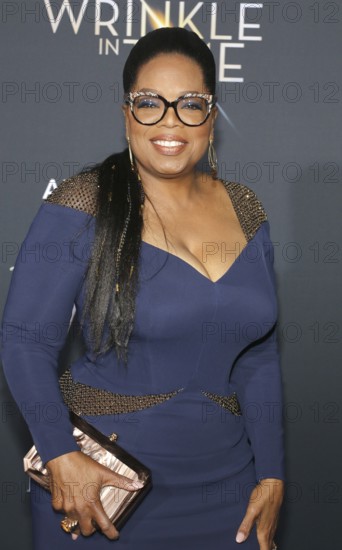 Oprah Winfrey at the Los Angeles premiere of 'A Wrinkle In Time' held at the El Capitan Theater in