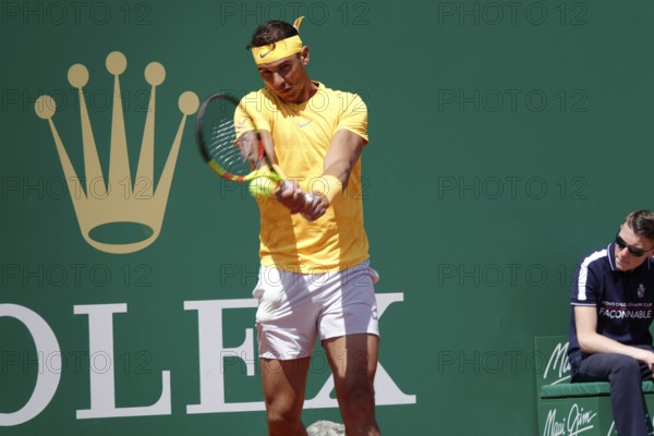 Spanish tennis player Rafael Nadal in the quarter-finals against Dominic Thiem, Monte-Carlo Country