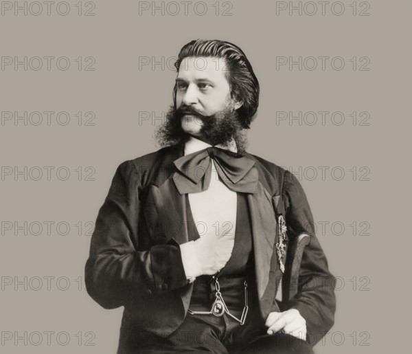 Johann Baptist Strauss II, 1825 – 1899, Austrian composer and violinist, 1879, digitally edited