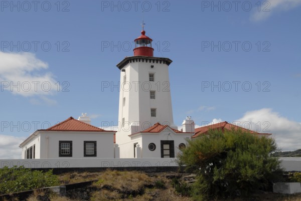 Lighthouse near Manhenha, East of Pico Island, Azores, Portugal (between Baia da Fonte and Baia de