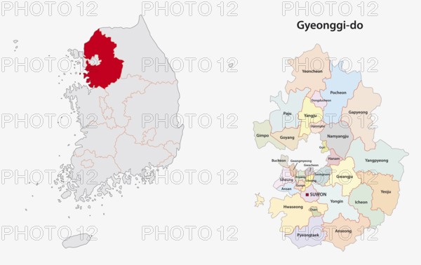 South korea gyeonggi province map