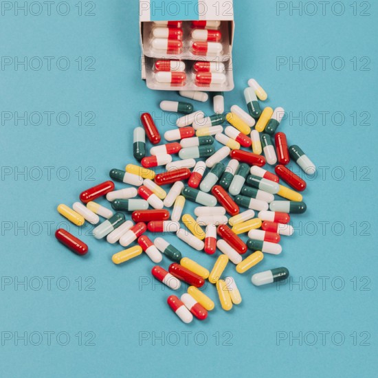 Colorful pills package