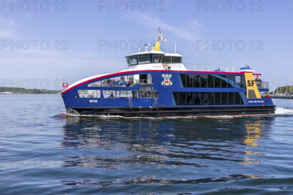 Passenger ship SFK Schiff Vik for local transport, Kiel, Schleswig-Holstein, Germany, Europe