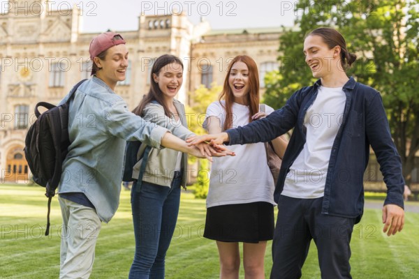 Group students happy be back university